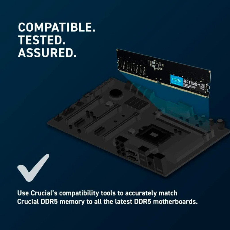 رم کامپیوتر DDR5 تک کاناله 4800 مگاهرتز CL40 کورشیال مدل U-DIMM با ظرفیت 8 گیگابایت