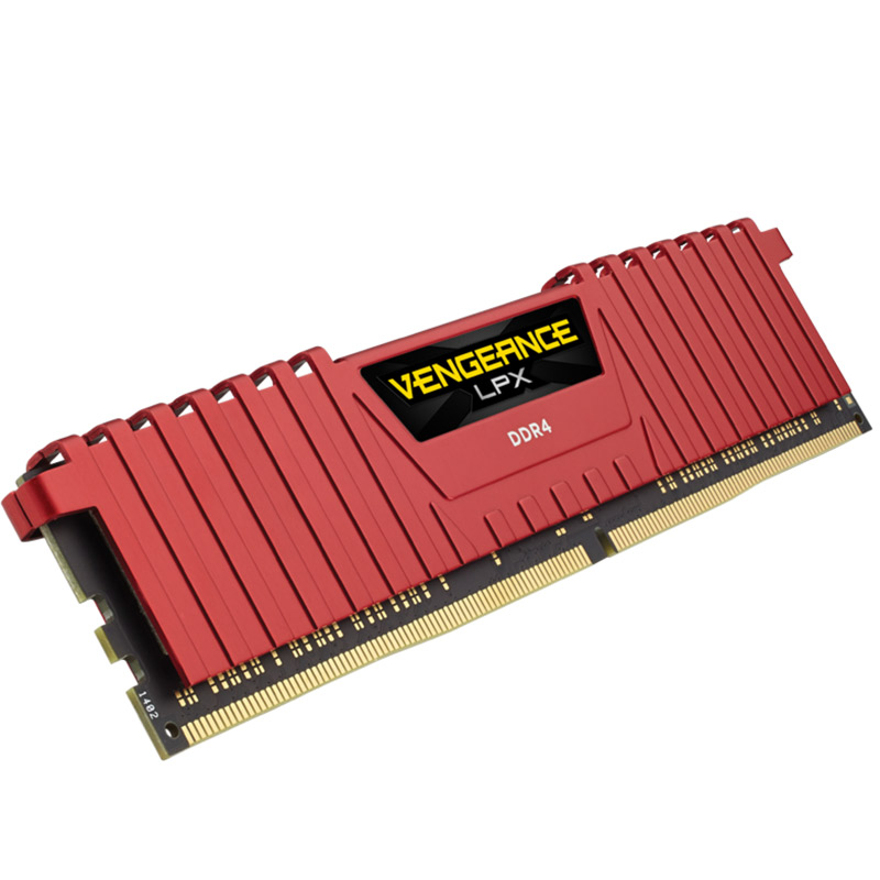 رم کامپیوتر DDR4 تک کانال 3200 مگاهرتز CL16 کورسیر مدل Vengeance LPX با ظرفیت ۱۶ گیگابایت