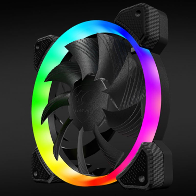 فن کیس کوگر مدل Vortex RGB HPB 120 Cooling Kit با نورپردازی ARGB پک سه تایی