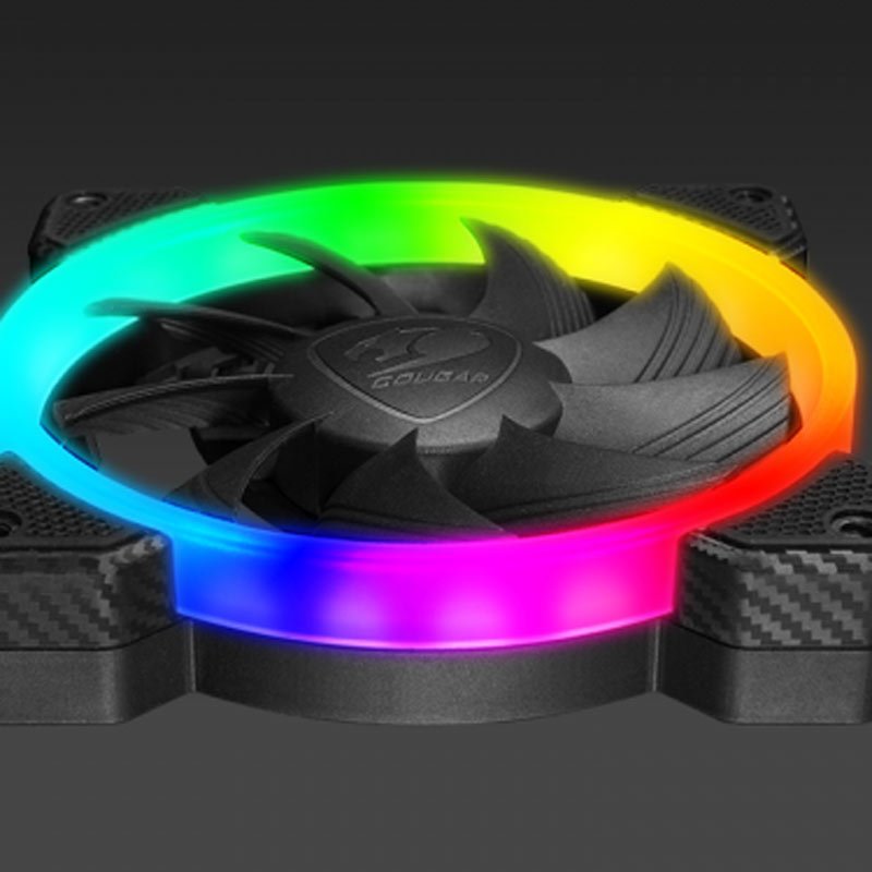 فن کیس کوگر مدل Vortex RGB HPB 120 Cooling Kit با نورپردازی ARGB پک سه تایی