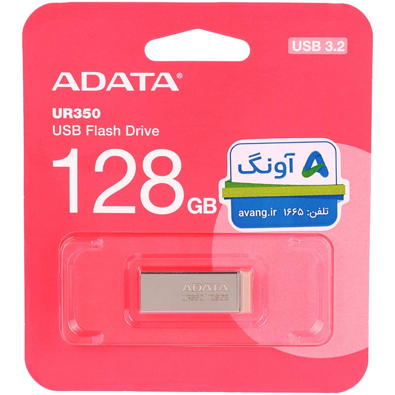 فلش مموری USB 3.2 ای دیتا مدل UR350 ظرفیت 128 گیگابایت