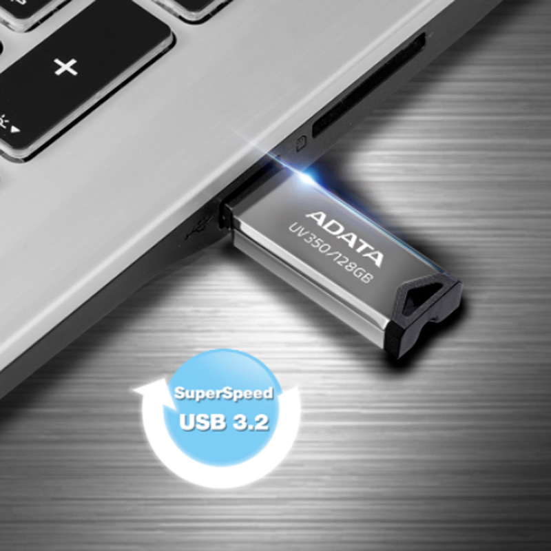 فلش مموری USB 3.2 ای دیتا مدل UV350 ظرفیت ۱۲۸ گیگابایت