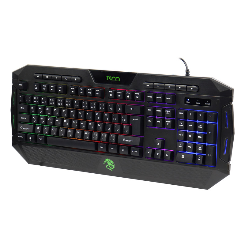 کیبورد گیمینگ تسکو مدل TK8124 با نورپردازی RGB