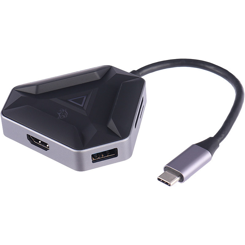 هاب و رم ریدر گیمینگ 6 پورت تایپ سی به USB 3.0/HDMI/TF/SD/Type-C پرودو مدل PDX529