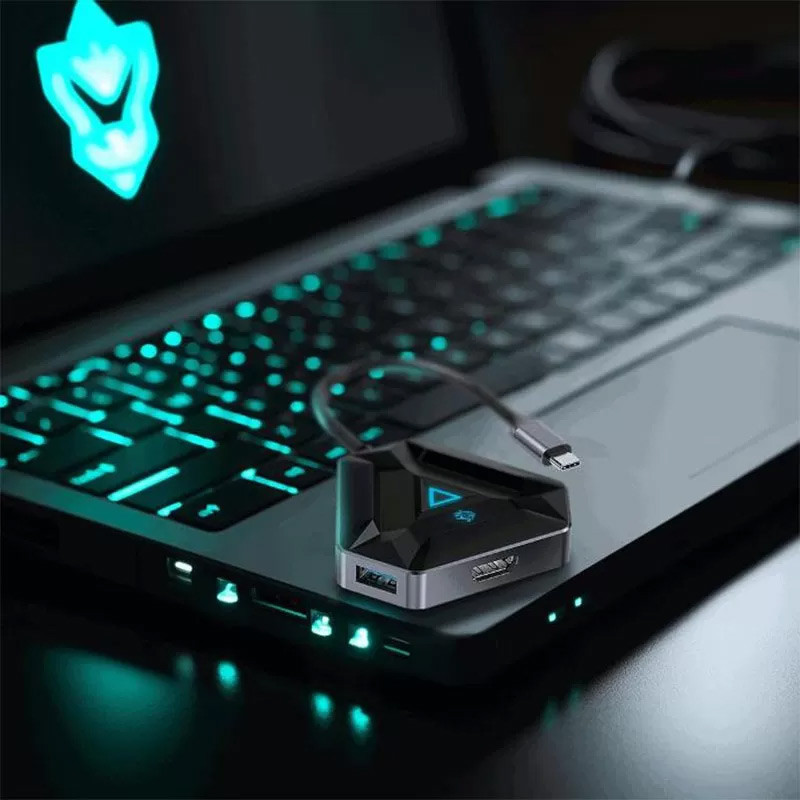 هاب و رم ریدر گیمینگ 6 پورت تایپ سی به USB 3.0/HDMI/TF/SD/Type-C پرودو مدل PDX529