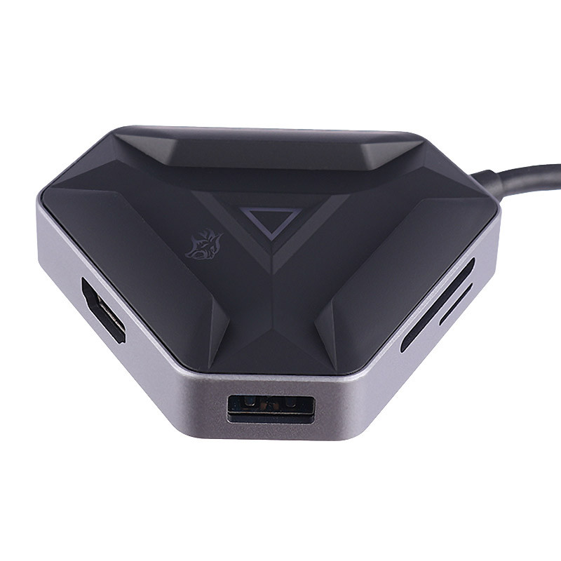 هاب و رم ریدر گیمینگ 6 پورت تایپ سی به USB 3.0/HDMI/TF/SD/Type-C پرودو مدل PDX529