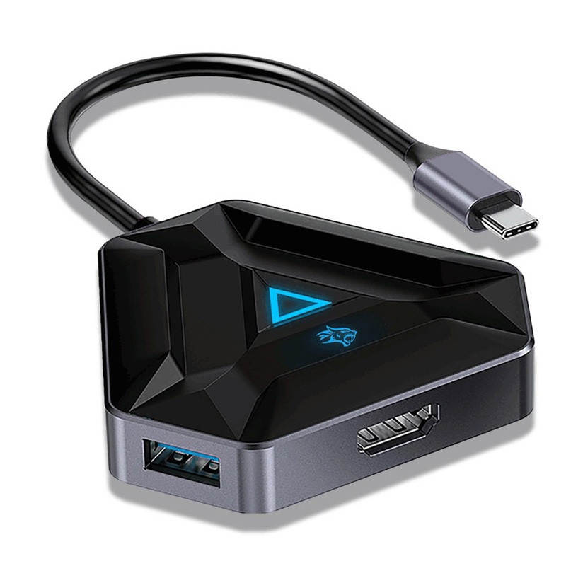 هاب و رم ریدر گیمینگ 6 پورت تایپ سی به USB 3.0/HDMI/TF/SD/Type-C پرودو مدل PDX529