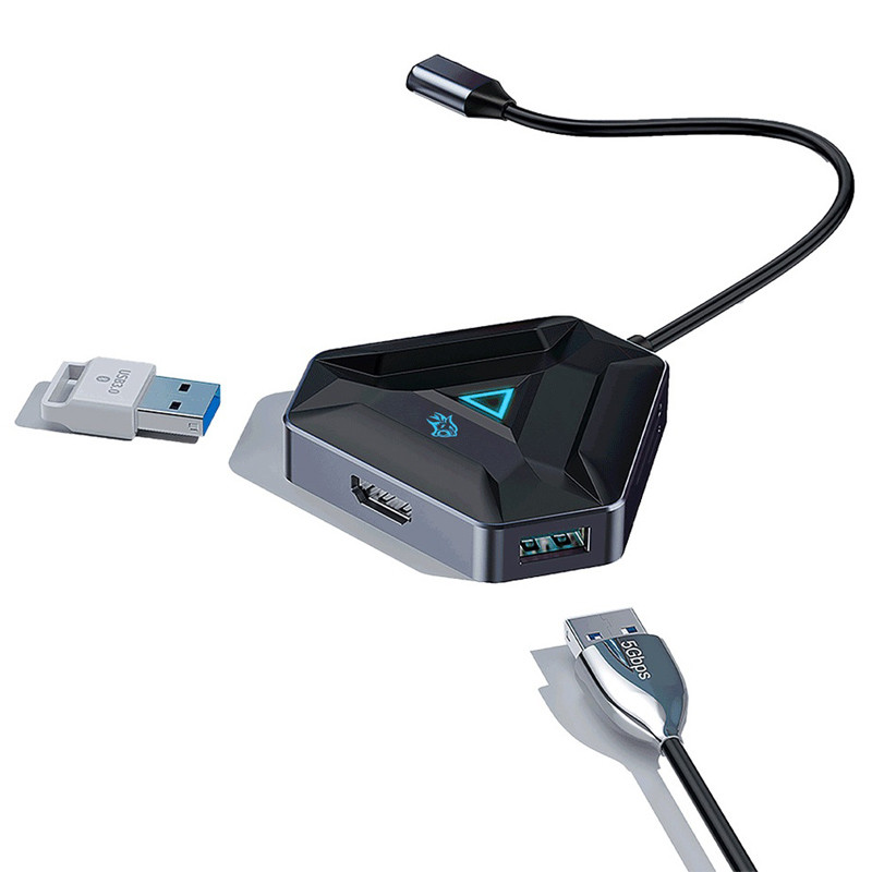 هاب و رم ریدر گیمینگ 6 پورت تایپ سی به USB 3.0/HDMI/TF/SD/Type-C پرودو مدل PDX529