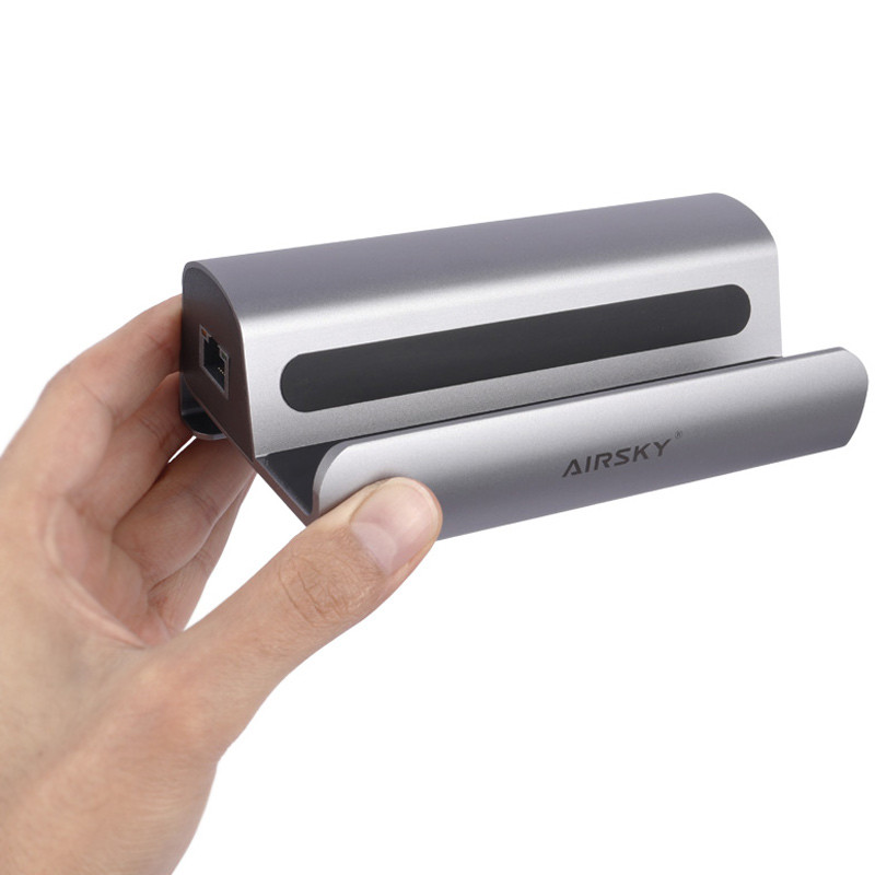 هاب 6 پورت تایپ سی به USB 3.0/HDMI/LAN/Type-C PD 60W آیفورتک مدل HC-86