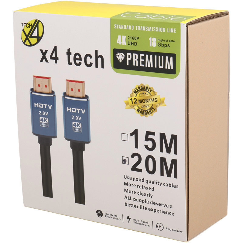 کابل HDMI مدل X4Tech به طول 20 متر