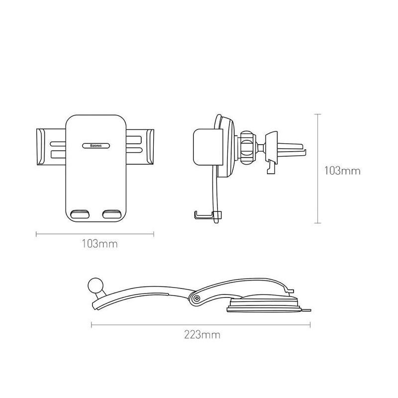 پایه نگهدارنده گوشی موبایل باسئوس سری Easy Control Pro Clamp مدل SUYK0100