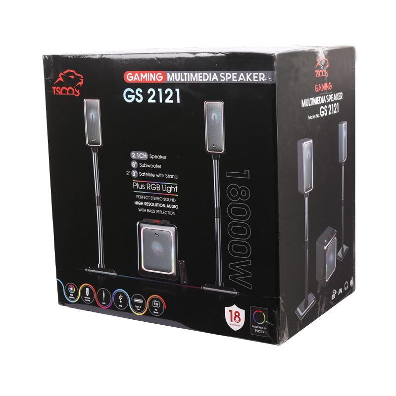 اسپیکر سه تکه گیمینگ تسکو مدل GS2121 به همراه ریموت کنترل