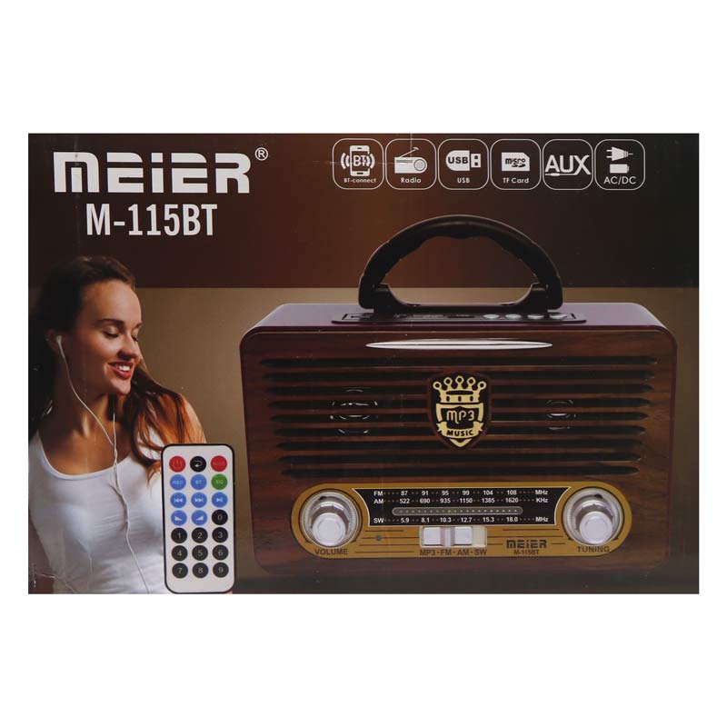 اسپیکر بلوتوث رادیویی رم و فلش خور Meier مدل M-115BT