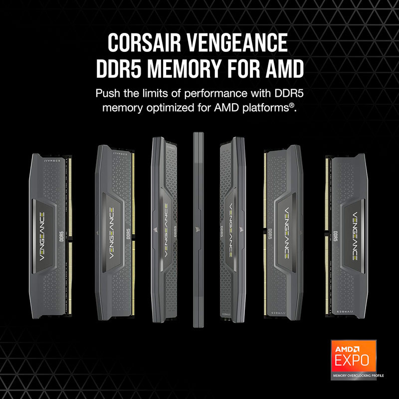 رم کامپیوتر DDR5 دو کاناله 6000 مگاهرتز CL40 کورسیر مدل Vengeance ظرفیت 32 گیگابایت