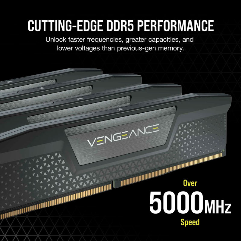 رم کامپیوتر DDR5 دو کاناله 6000 مگاهرتز CL40 کورسیر مدل Vengeance ظرفیت 32 گیگابایت