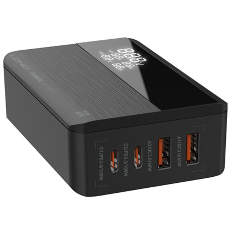 کلگی فست شارژ چهار پورت الدینیو مدل A4809C با توان خروجی 100 وات