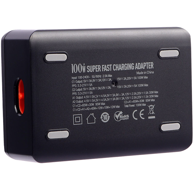 کلگی فست شارژ چهار پورت الدینیو مدل A4809C با توان خروجی 100 وات
