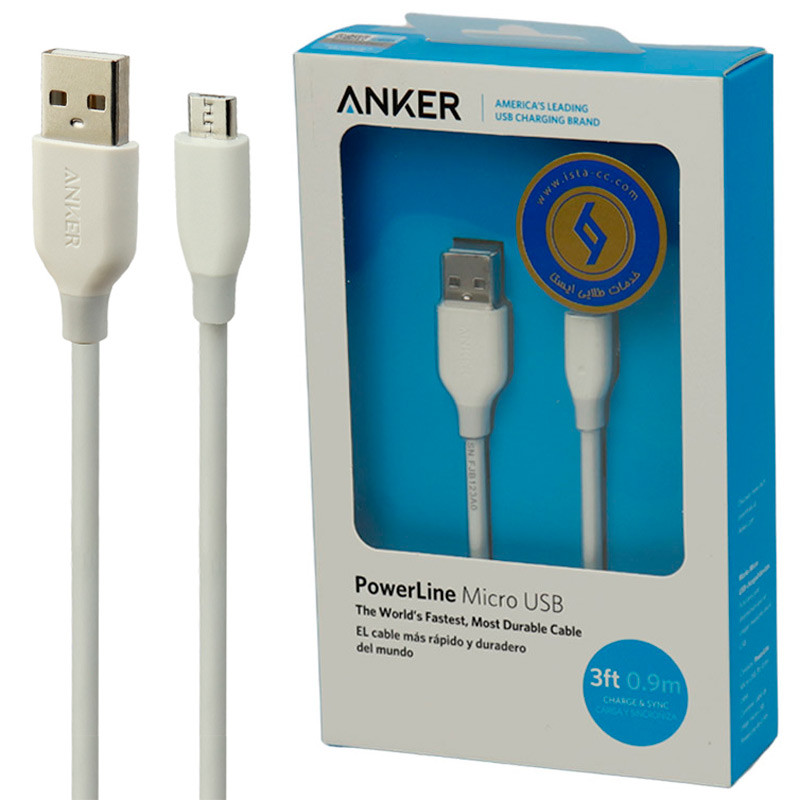 کابل شارژ MicroUSB انکر مدل A8132 طول ۹۰ سانتی متر