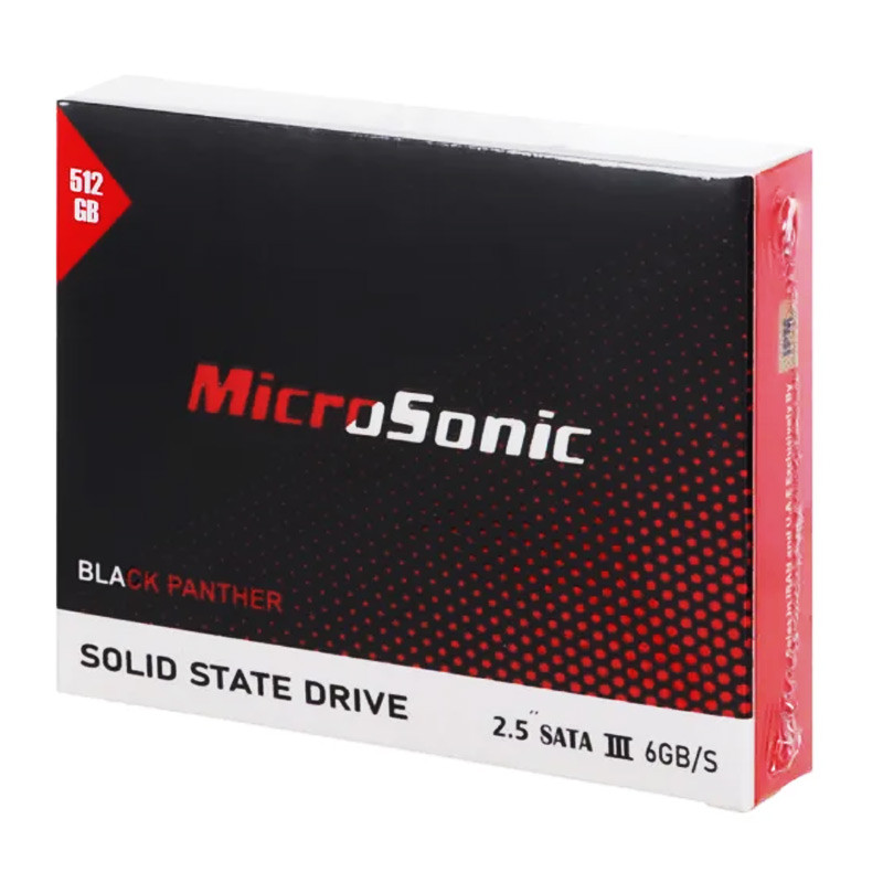 حافظه SSD اینترنال میکروسونیک مدل Black Panther ظرفیت 512 گیگابایت