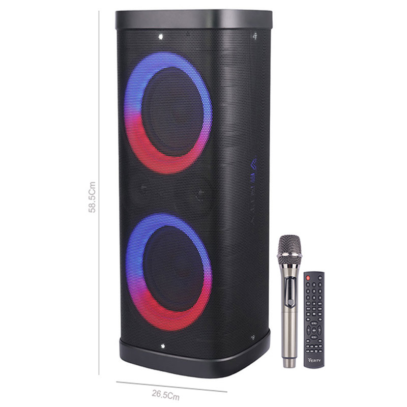 اسپیکر چمدانی بی سیم قابل حمل وریتی مدل V-PS2606 همراه میکروفون و ریموت کنترل