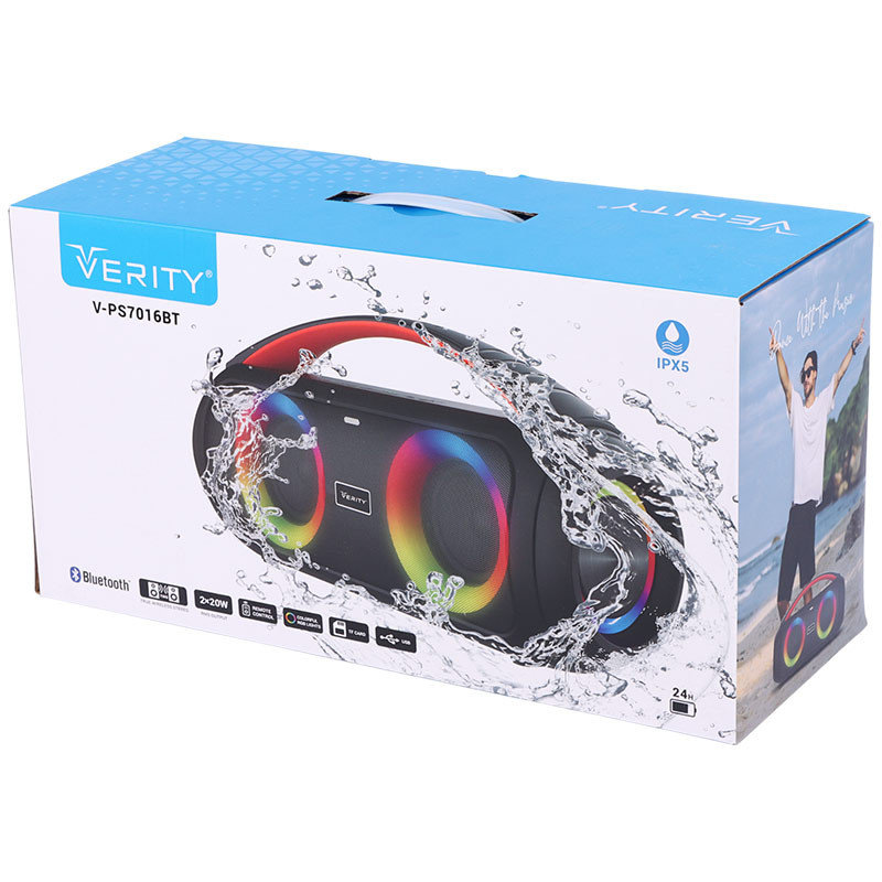 اسپیکر بی سیم قابل حمل وریتی مدل V-PS7016BT همراه با ریموت کنترل