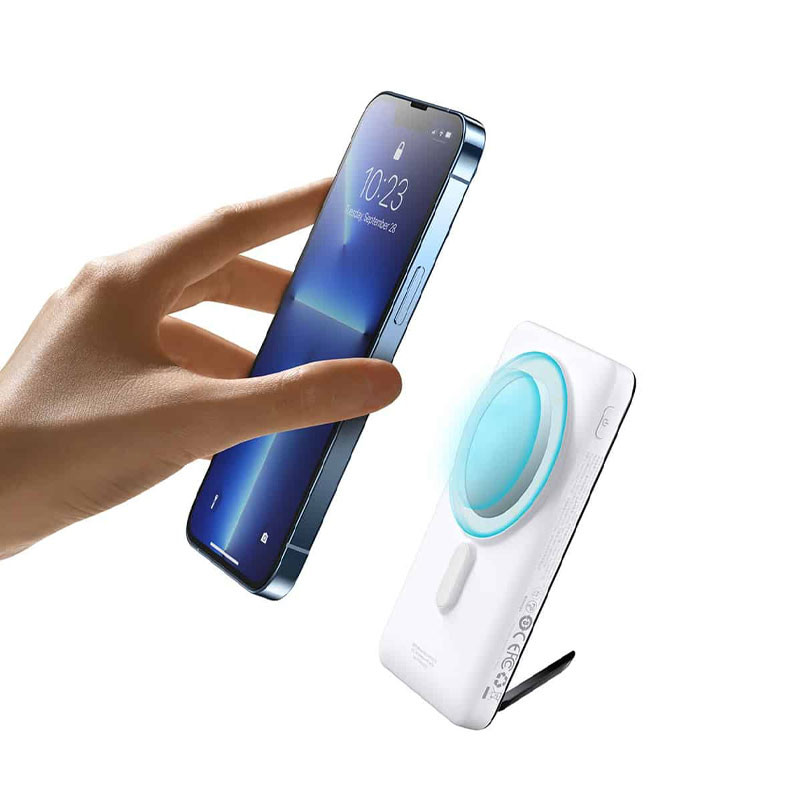 پاور بانک باسئوس مدل Magnetic PPCX00020 با ظرفیت 10000 میلی آمپر ساعت