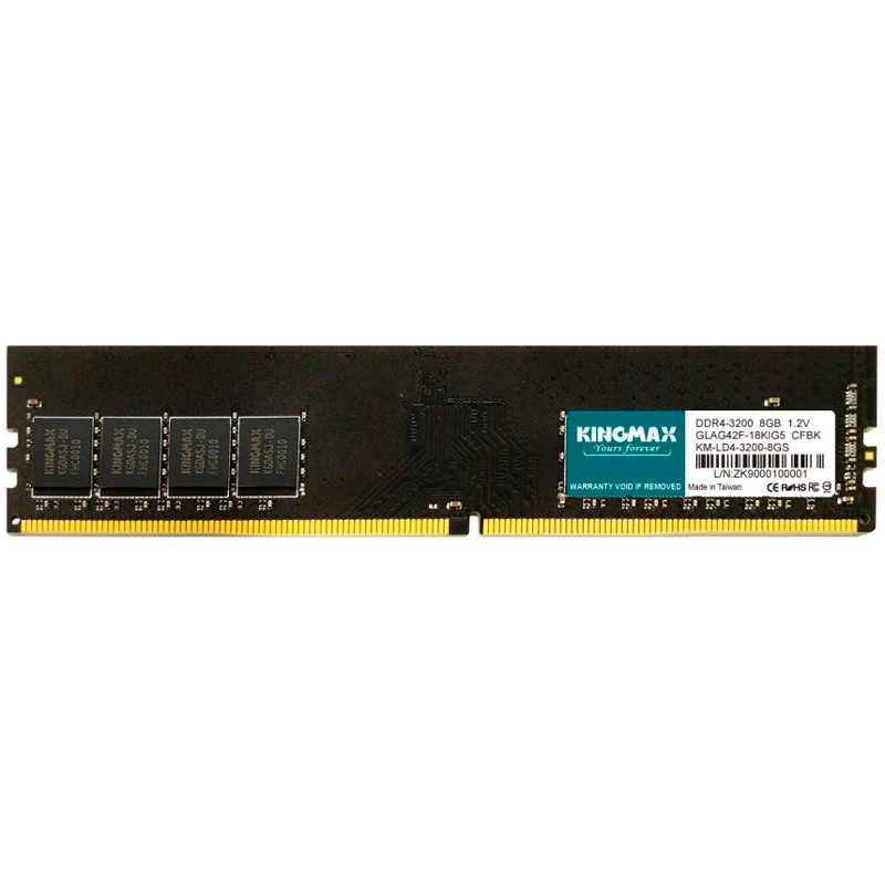 رم کامپیوتر DDR4 تک کاناله 3200 مگاهرتز CL22 کینگ مکس با ظرفیت 8 گیگابایت