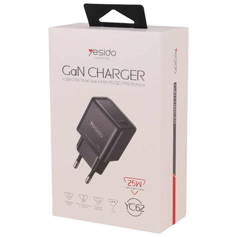 کلگی فست شارژ یسیدو مدل YC62 با حداکثر توان خروجی 25 وات