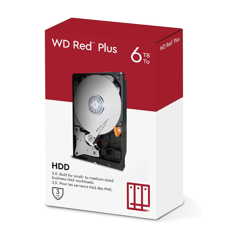 هارد اینترنال وسترن دیجیتال سری Red Plus مدل WD60EFZX با ظرفیت 6 ترابایت