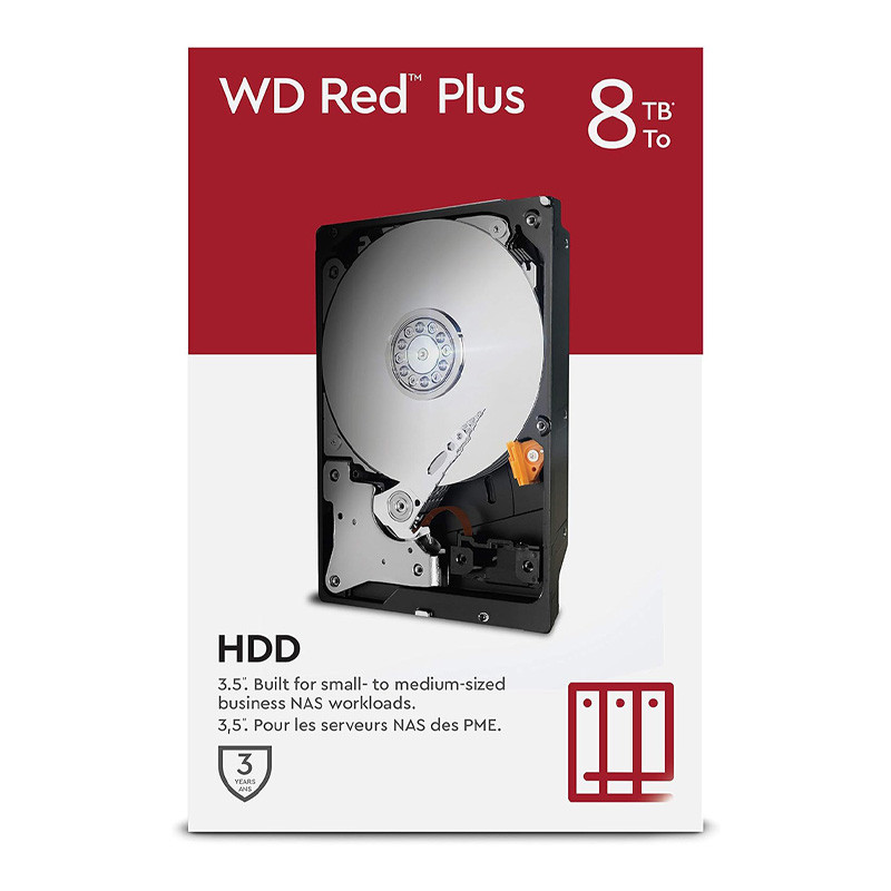 هارد اینترنال وسترن دیجیتال سری Red Plus مدل WD80EFPX با ظرفیت 8 ترابایت