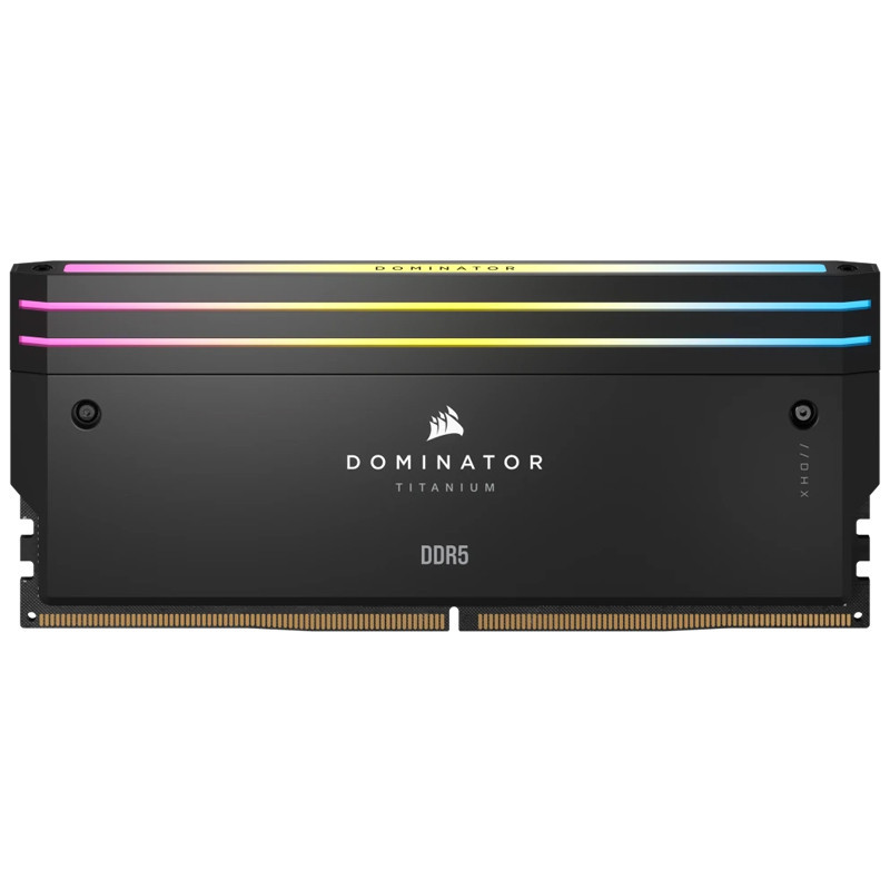 رم کامپیوتر DDR5 دو کاناله 7200 مگاهرتز CL34 کورسیر مدل Dominator Titanium RGB با ظرفیت 32 گیگابایت