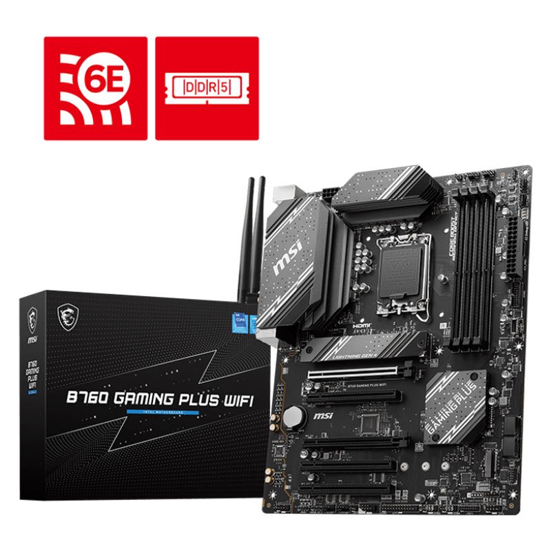 مادربرد MSI مدل B760 GAMING PLUS WIFI با حافظه DDR5