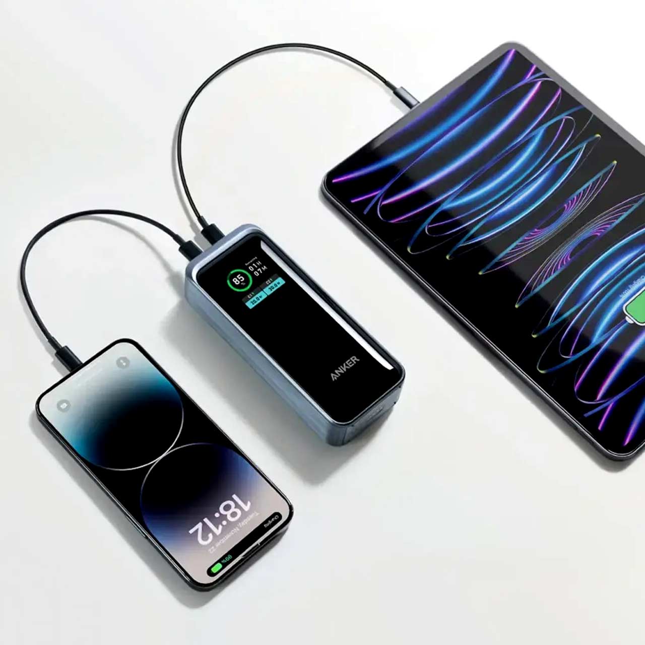 پاور بانک انکر مدل A1335 130W ظرفیت 12000 میلی آمپر ساعت