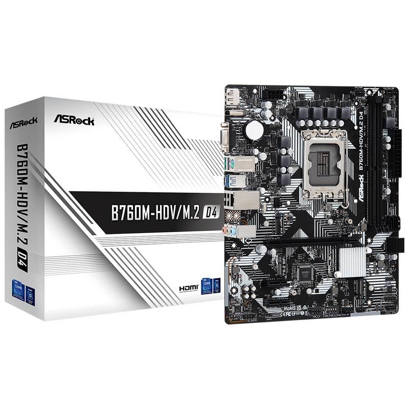 مادربرد ازراک مدل B760M-HDV/M.2 DDR4 با سوکت پردازنده LGA 1700