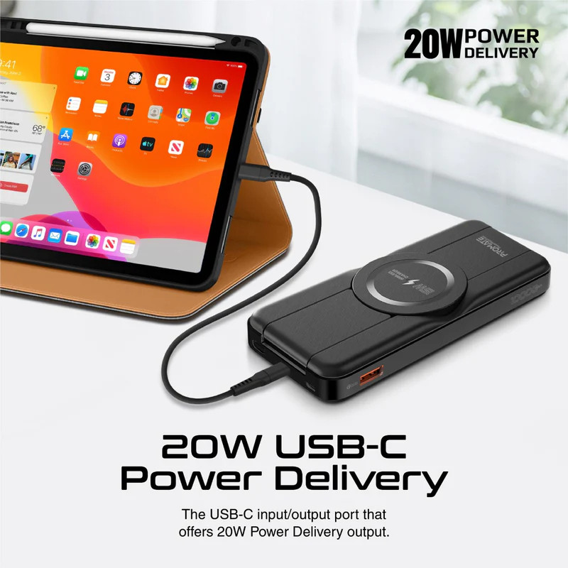 پاوربانک پرومیت مدل POWERPACK-FOLD با ظرفیت 10000 میلی آمپرساعت