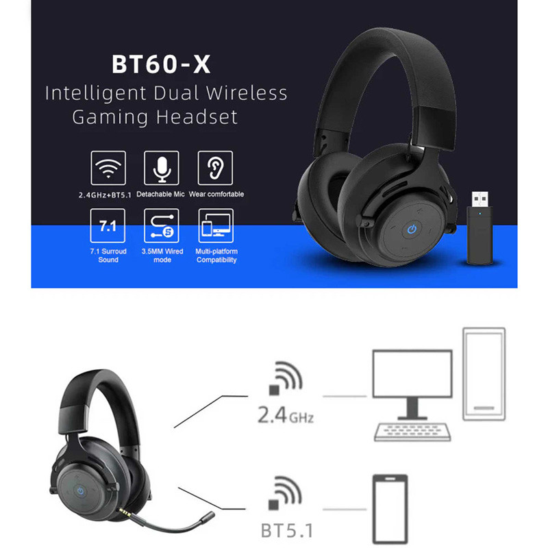 هدست گیمینگ بلوتوثی آبینگو مدل BT60-X