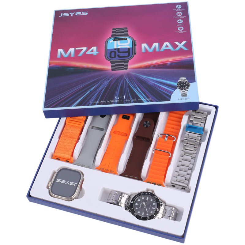 ساعت هوشمند JSYES M74 Max 49mm به همراه یک عدد ساعت عقربه ای