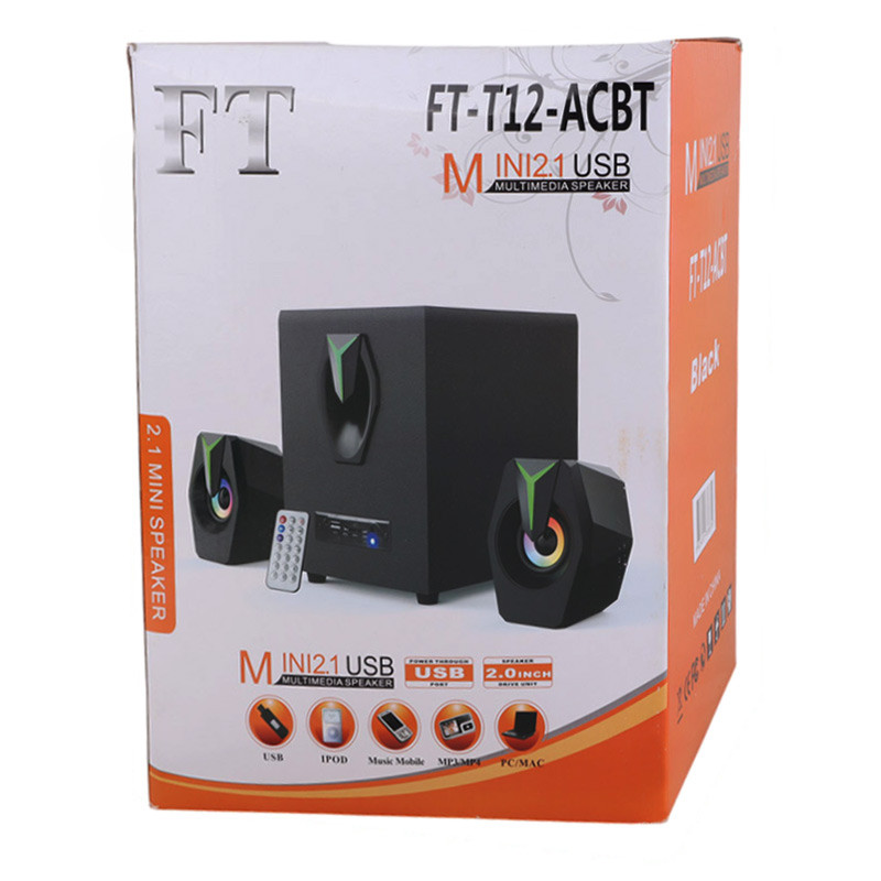 اسپیکر سه تکه FT مدل T12-ACBT همراه با ریموت کنترل