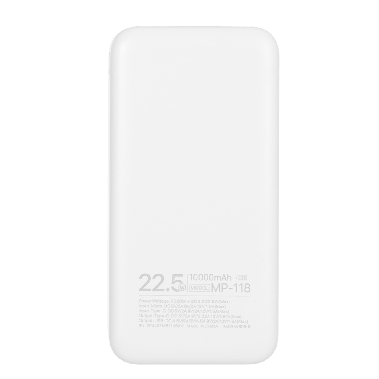 پاور بانک میلر مدل MP-118 22.5W ظرفیت 10000 میلی آمپر ساعت
