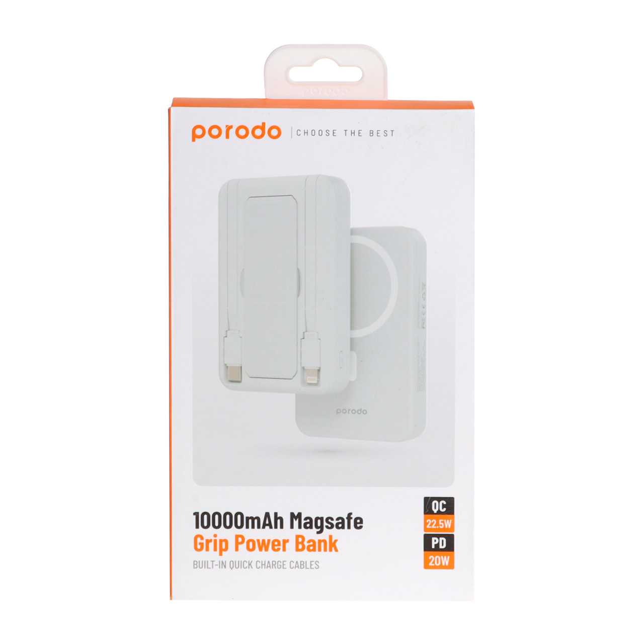 پاوربانک پرودو مدل PD-PBFCH040-WH 22.5W ظرفیت 10000 میلی آمپر