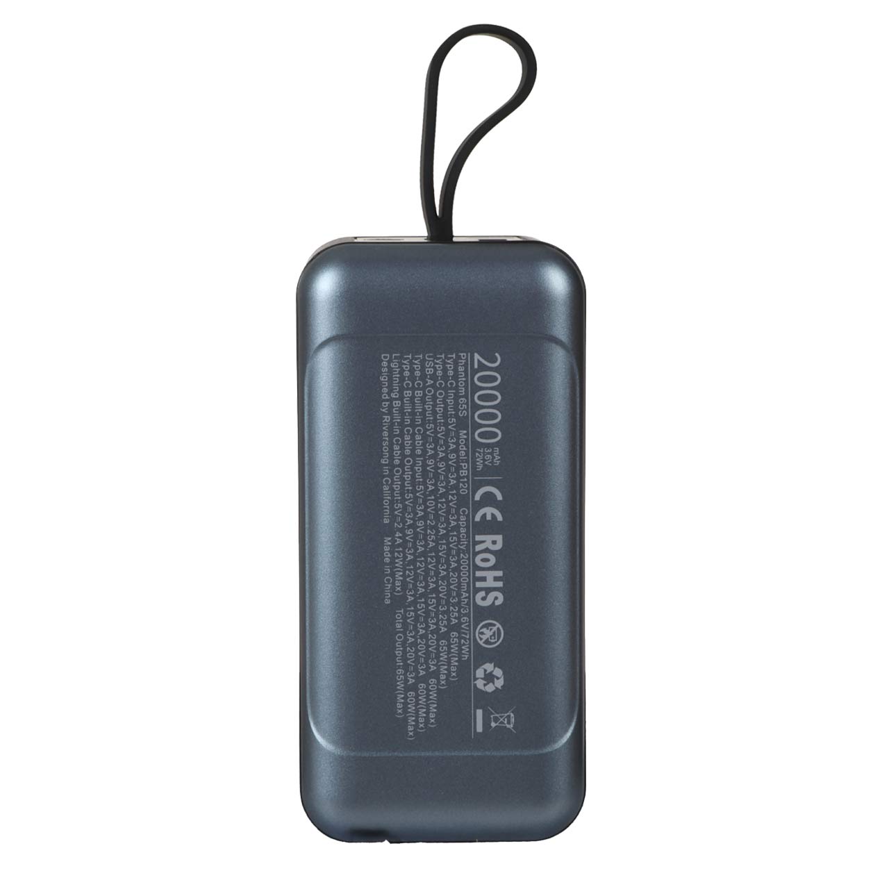 پاوربانک ریورسانگ مدل Phantom 65S PB120 ظرفیت 20000 میلی آمپر ساعت
