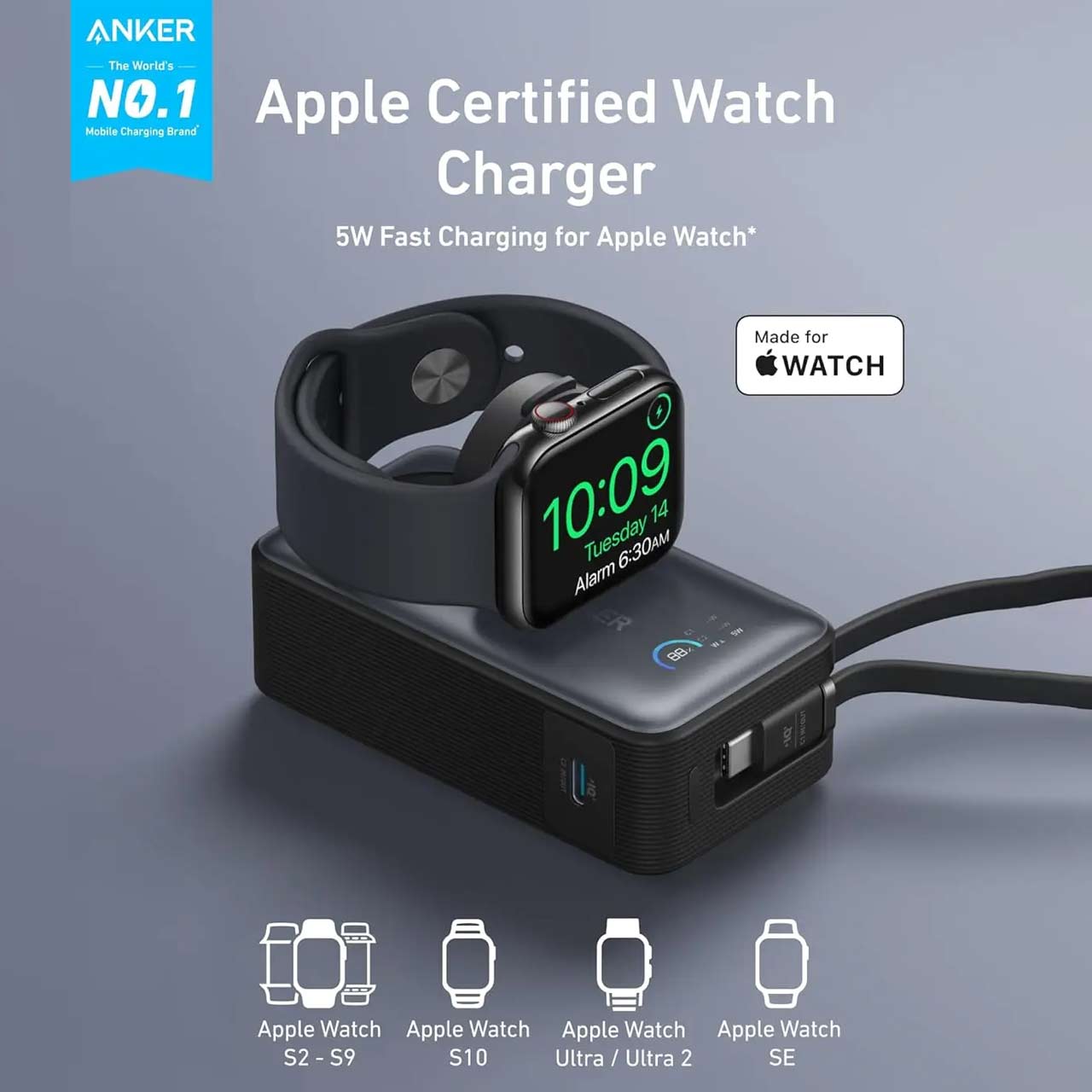 پاوربانک انکر مدل A1657H11 ظرفیت 10000 میلی آمپر ساعت