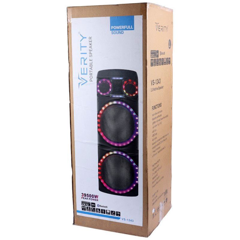 اسپیکر خانگی ایستاده وریتی مدل VS-1243 به همراه میکروفون و ریموت کنترل