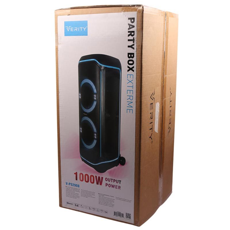 اسپیکر چمدانی وریتی مدل V-PS2908 همراه با میکروفون و ریموت کنترل