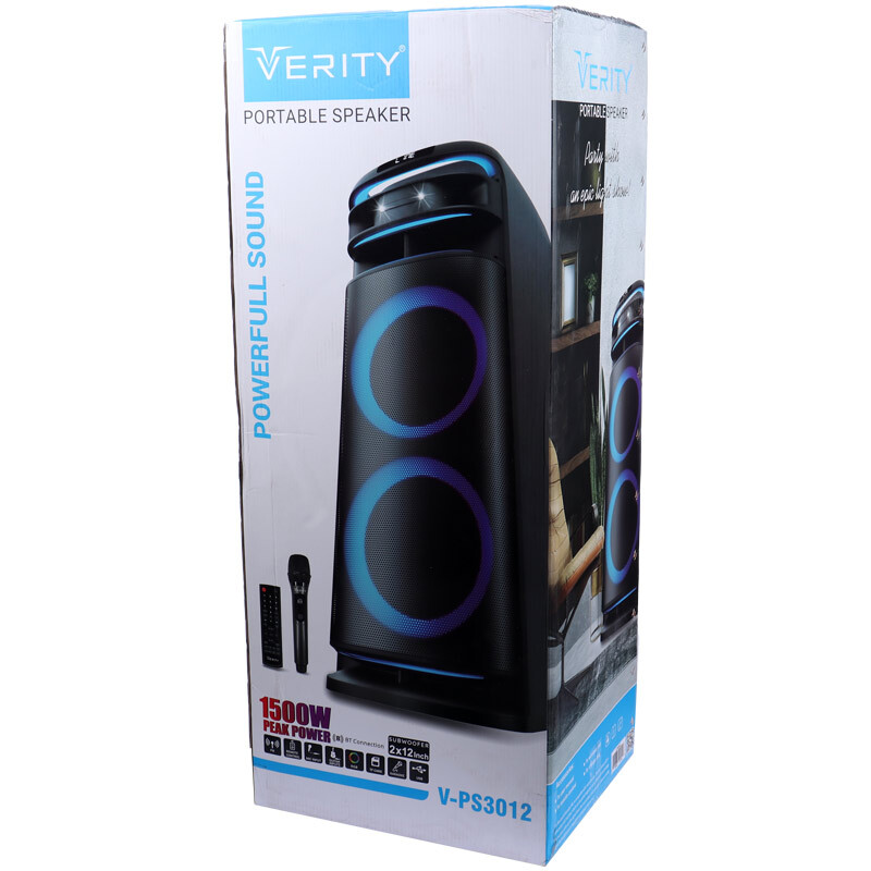اسپیکر خانگی ایستاده وریتی مدل VS-PS3012 به همراه ریموت کنترل و میکروفون