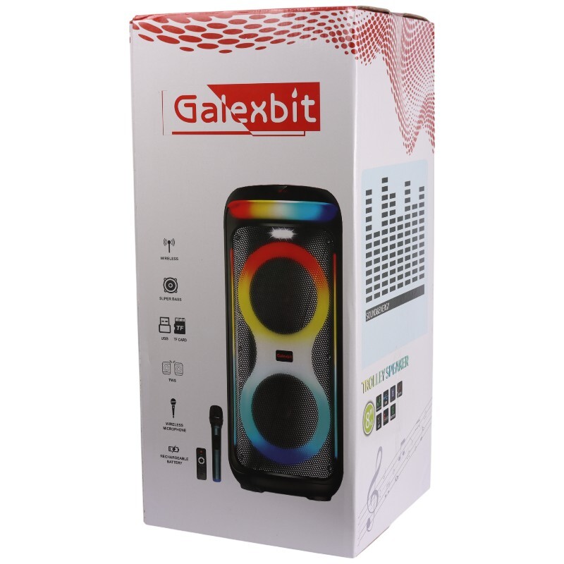 اسپیکر چمدانی بلوتوثی گلکس بیت مدل GS-60 به همراه میکروفون و ریموت کنترل