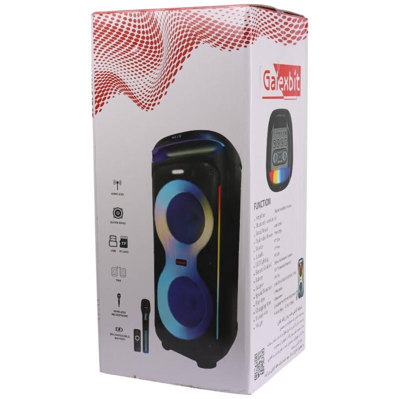 اسپیکر چمدانی بلوتوثی گلکس بیت مدل GS-60 به همراه میکروفون و ریموت کنترل