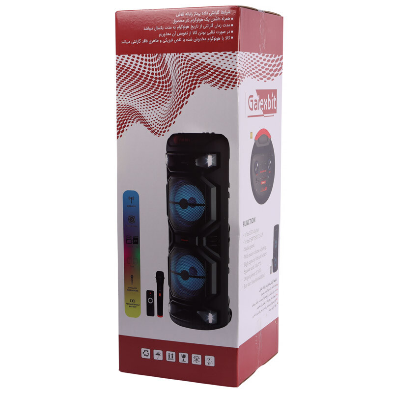 اسپیکر چمدانی بلوتوثی گلکس بیت مدل GS-42 به همراه میکروفون و ریموت کنترل