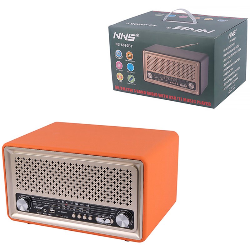 اسپیکر رادیویی بی سیم قابل حمل ان ان اس مدل NS-6690BT