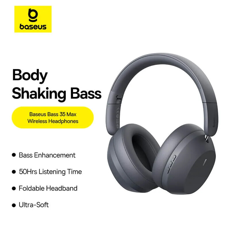 هدفون بلوتوثی باسئوس مدل Bass 35 Max A00070800221